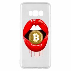 Чехол для Samsung S8 Bitcoin in the teeth - PrintSalon