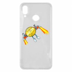 Чехол для Huawei P Smart Plus 2018 Bitcoin into space