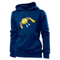 Женское худи Bitcoin into space - PrintSalon