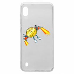 Чехол для Samsung A10 Bitcoin into space