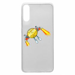 Чехол для Samsung A70 Bitcoin into space - PrintSalon