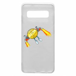 Чехол для Samsung S10 Bitcoin into space - PrintSalon