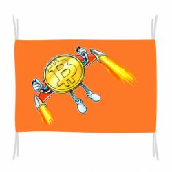 Флаг Bitcoin into space - PrintSalon
