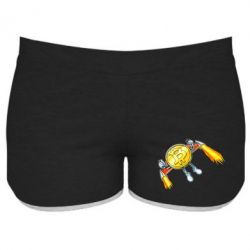 Женские шорты Bitcoin into space - PrintSalon