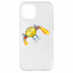 Чехол для iPhone 12 Pro Max Bitcoin into space - PrintSalon