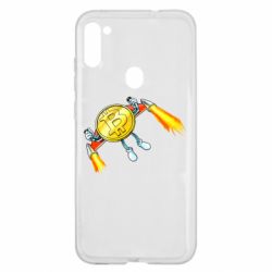 Чехол для Samsung A11/M11 Bitcoin into space - PrintSalon
