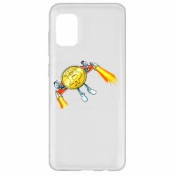 Чехол для Samsung A31 Bitcoin into space - PrintSalon