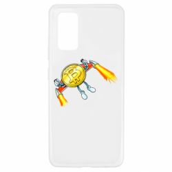 Чехол для Samsung A32 4G Bitcoin into space - PrintSalon