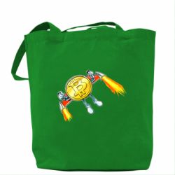Эко-сумка Bitcoin into space - PrintSalon