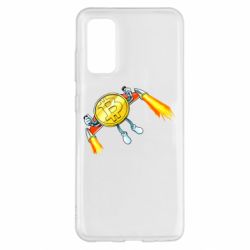 Чехол для Samsung S20 Bitcoin into space-PrintSalon Чехол для Samsung S20 Bitcoin into space