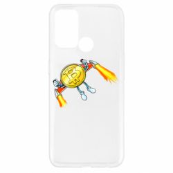 Чехол для Oppo A52/A72/A92 Bitcoin into space - PrintSalon