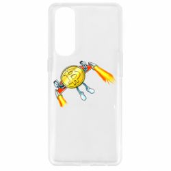 Чехол для Oppo Reno 4 Pro Bitcoin into space - PrintSalon