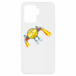 Чехол для Oppo Reno 5 Lite Bitcoin into space - PrintSalon