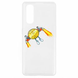 Чехол для Oppo Find X2 Bitcoin into space - PrintSalon