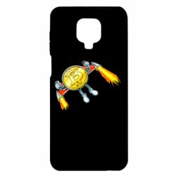 Чехол для Xiaomi Redmi Note 9S/9Pro/9Pro Max Bitcoin into space - PrintSalon