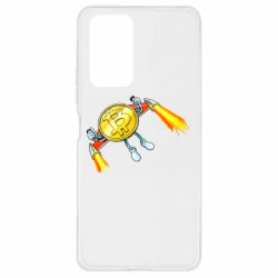 Чехол для Xiaomi Redmi Note 10 Pro Bitcoin into space - PrintSalon