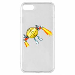 Чехол для iPhone SE 2022 Bitcoin into space - PrintSalon