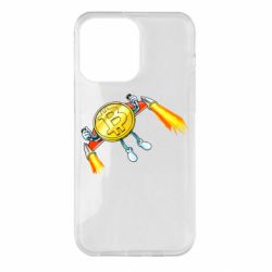 Чехол для iPhone 14 Pro Max Bitcoin into space - PrintSalon