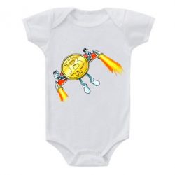 Детский бодик Bitcoin into space - PrintSalon