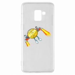 Чехол для Samsung A8+ 2018 Bitcoin into space - PrintSalon