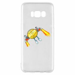 Чехол для Samsung S8 Bitcoin into space - PrintSalon