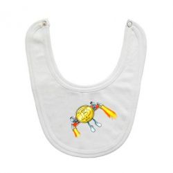 Слюнявчик  Bitcoin into space - PrintSalon