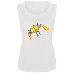 Женская майка Bitcoin into space - PrintSalon