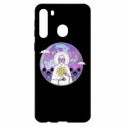 Чехол для Samsung A21 Bitcoin on the planet-PrintSalon Чехол для Samsung A21 Bitcoin on the planet