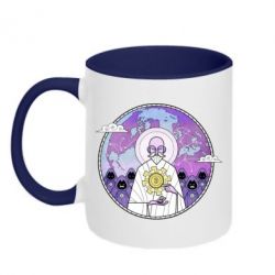 Чашка двухцветная 320ml Bitcoin on the planet - PrintSalon