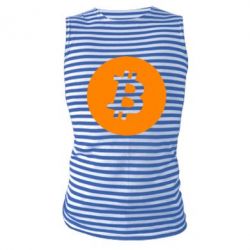 Майка-тельняшка Биткоин лого - PrintSalon