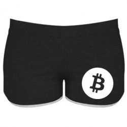 Женские шорты Биткоин лого - PrintSalon