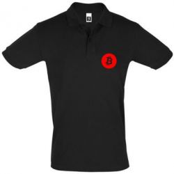 Мужское поло Биткоин лого - PrintSalon