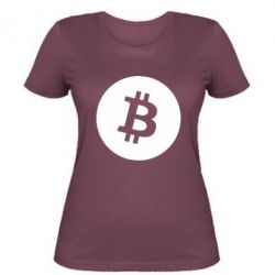 Женская футболка Биткоин лого - PrintSalon