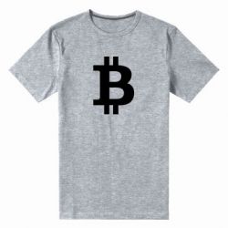 Мужская футболка премиум Биткоин - PrintSalon