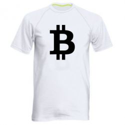 Мужская футболка для спорта Биткоин - PrintSalon