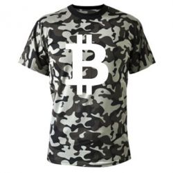 Камуфляжная футболка Биткоин - PrintSalon