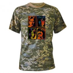 Камуфляжная футболка Битлы - PrintSalon