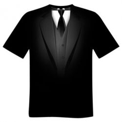 Мужская футболка 3D Black costume - PrintSalon