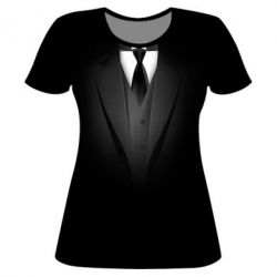 Женская футболка 3D Black costume - PrintSalon