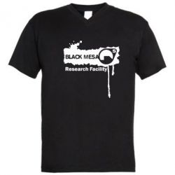 Чоловіча футболка з V-подібним вирізом Black Mesa - PrintSalon
