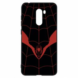 Чохол для Xiaomi Pocophone F1 Black spider man costume - PrintSalon