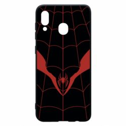 Чохол для Samsung A20 Black spider man costume - PrintSalon