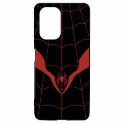 Чохол для Xiaomi Poco F3/K40 Black spider man costume - PrintSalon