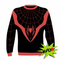 Дитячий 3D світшот Black spider man costume - PrintSalon