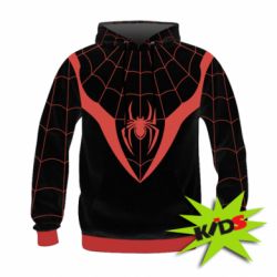 Дитяче 3D худі Black spider man costume