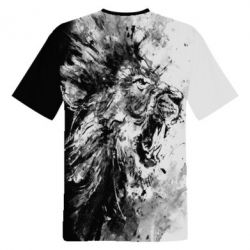 Мужская футболка 3D Black & White Lion