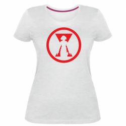Женская премиум футболка Black Widow logo - PrintSalon