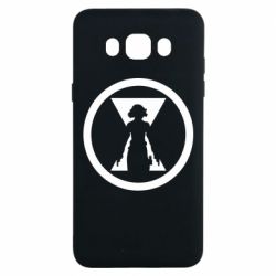 Чехол для Samsung J7 2016 Black Widow logo - PrintSalon