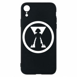 Чехол для iPhone XR Black Widow logo - PrintSalon