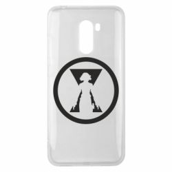 Чехол для Xiaomi Pocophone F1 Black Widow logo - PrintSalon
